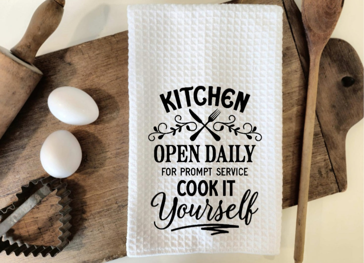 waffle kitchen towels